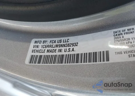 2022 Ram 1500 Laramie 4X2 5'7 Box from USA, damaged, VIN 1C6RREJM9NN382932